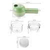 4-in-1 Hand-held Vegetable Cutter Portable Wireless Electric Kitchen Multi-function Garlic Chopper