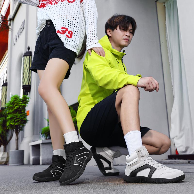 Женские спортивные кроссовки для бега с высоким верхом, эластичные повседневные кроссовки, модные кроссовки на шнуровке для бега трусцой и ходьбы для мужчин, противоскользящие