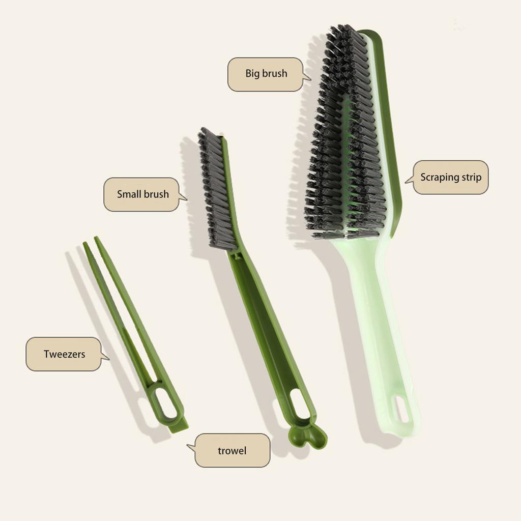 Detachable Household Cleaning Brush, Multifunctional Scrub Brush With Hard Bristle And Handle, Ideal Crevice Grout Brush For Kitchen, Bathroom,Window,