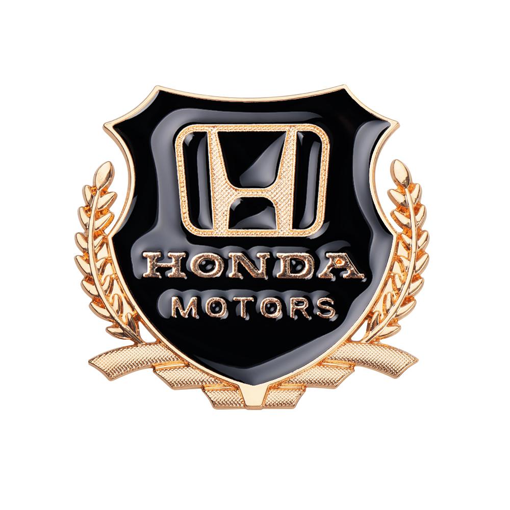 QLN2 3D Metal Car Body Fender Emblem Shield Stickers Decor Auto For Honda Type R S XR-V CR-V UR-V CR-Z Fit Mugen Power XR-V Pilot Crv