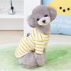 Жилет для собак с круглым вырезом, мягкий, удобный, с рисунком медведя из мультфильма, для домашних животных, кошек и собак, полосатая блузка на каждый день