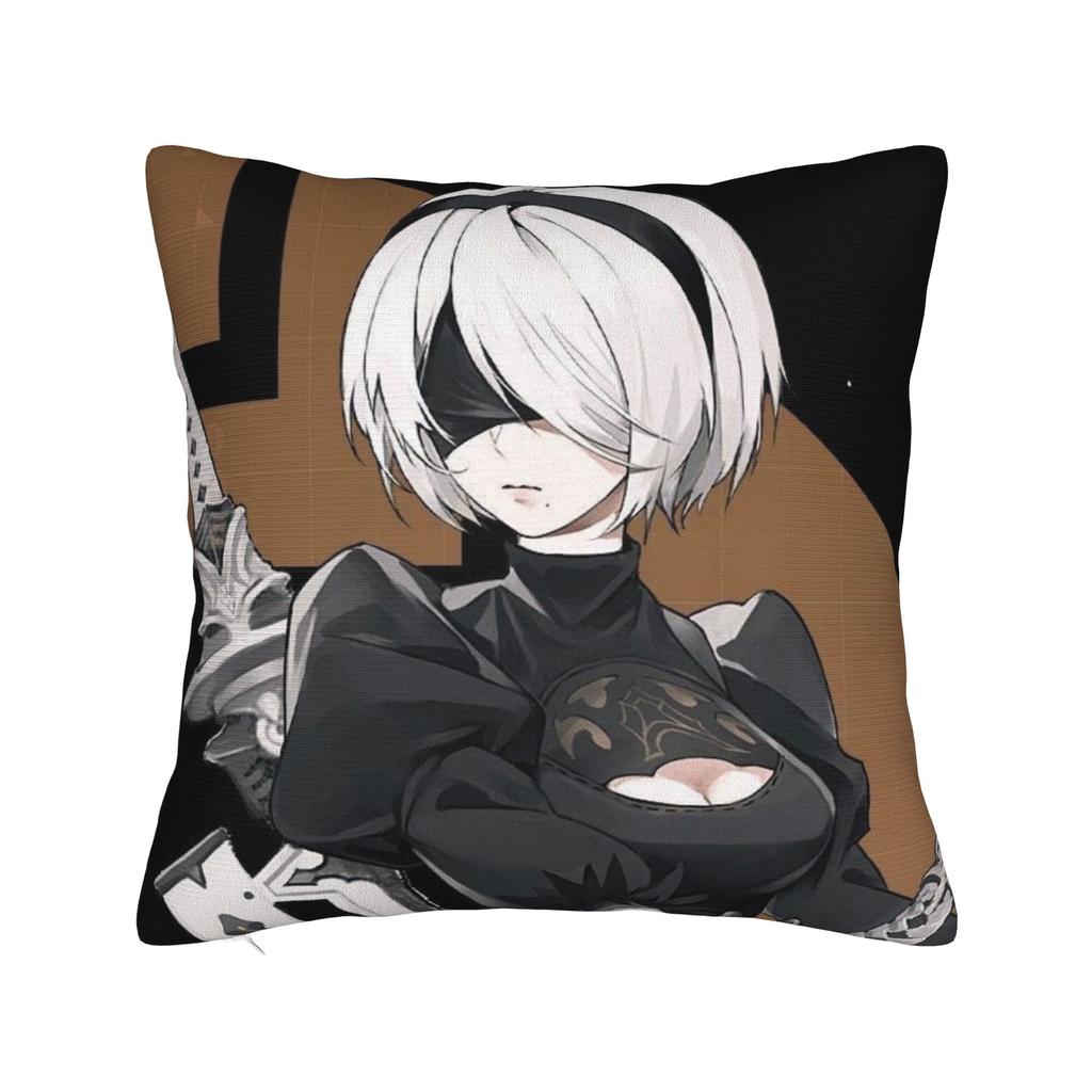 Nier Automatas Pillow Cover Design Cushion Cover Cute Funny Pillow Case For Sofa Bedroom Home Decor