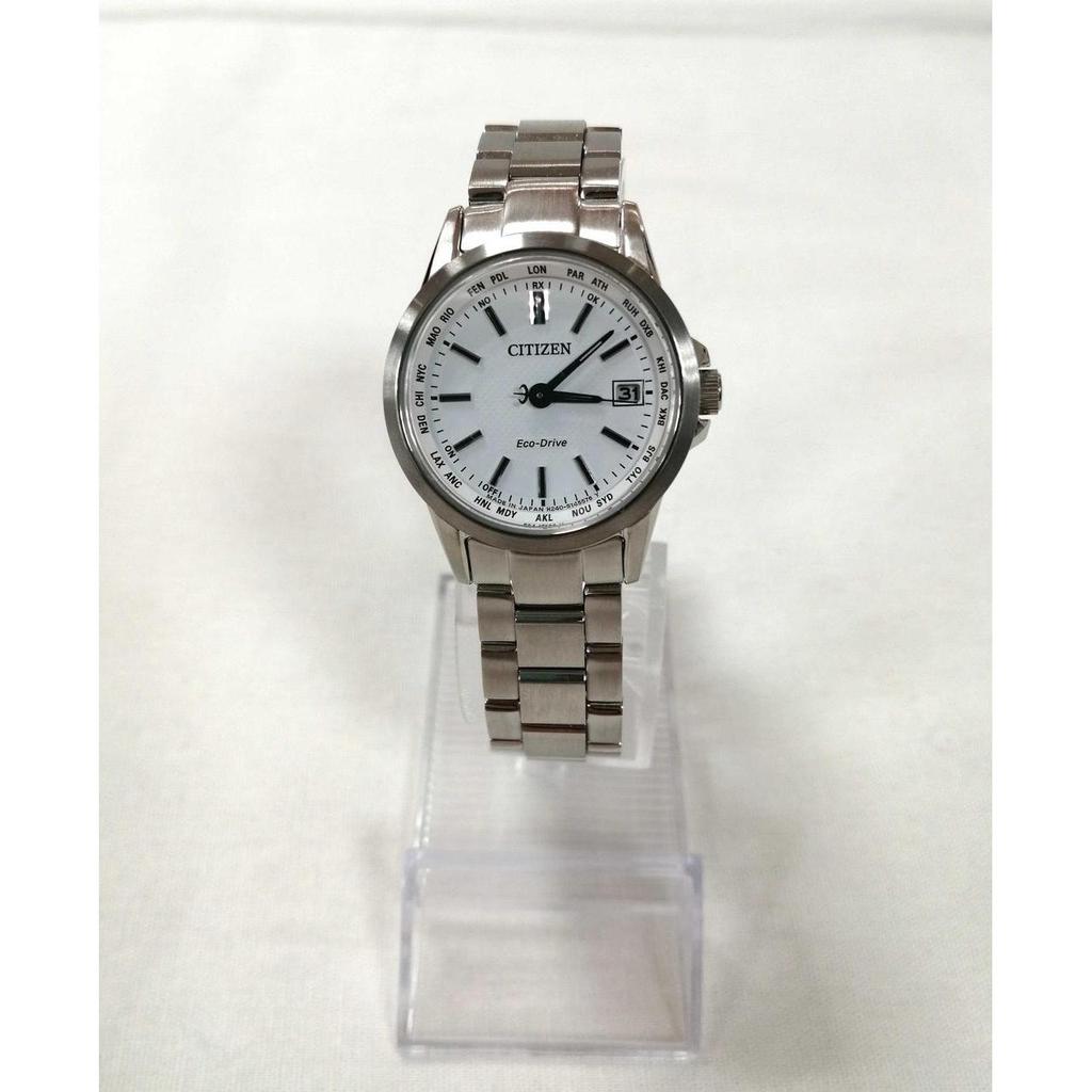 Б/у CITIZEN Серебристый цвет H240-S104823 Eco-drive радиочасы CITIZEN
