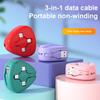 120 Вт 6 А 3 в 1 сверхбыстрый зарядный кабель для передачи данных портативный выдвижной USB Micro Type-C кабель для iPhone Xiaomi Samsung