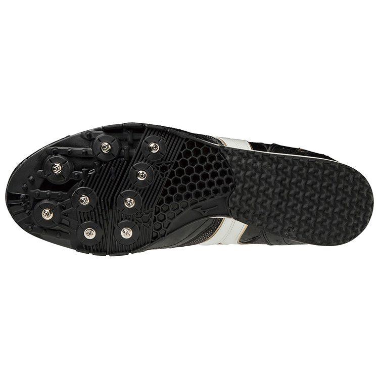 Mizuno Geo AJ C Running Shoes Unisex Low Top Black/White/Gold U1GA204152