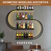 3/4Tier Bar Shelves Wine Fridge Cabinet Liquor Living Room Canteen Wall Furniture Storage Cabinets White Counter Beverage Cellar