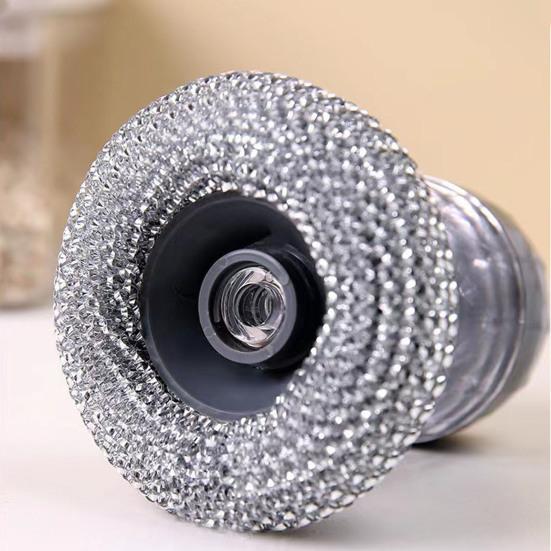 Automatic Liquid Washing Brush with Replaceable Head Built-in Soap Dispenser Ergonomic Design Pot Brush Kitchen Cleaning Tool