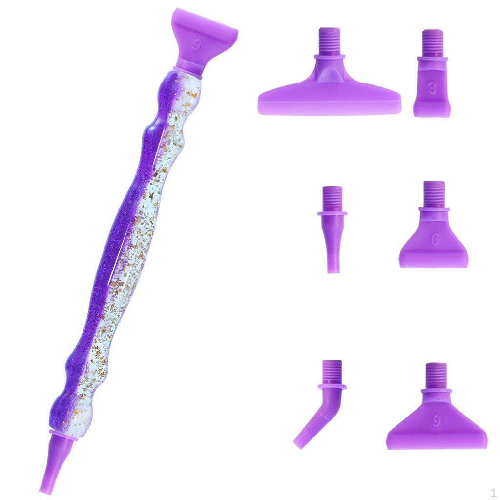 Dotting Pen with Interchangeable Heads MultiHead GlitterFilled Craft Implements for