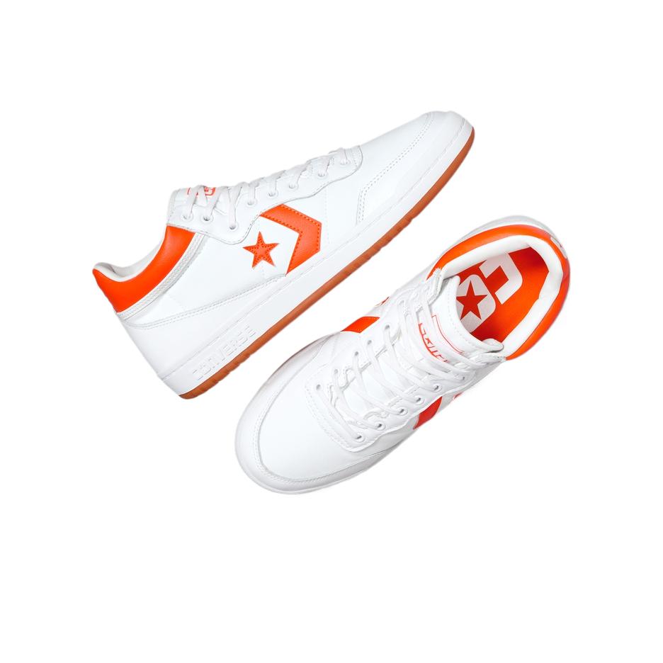 Converse Fastbreak PRO Comfortable and Stylish Thin Sole Non-slip Mid-top Skate Shoes Unisex Orange and White