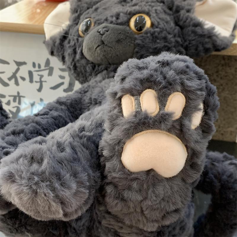 40 см милая черная плюшевая игрушка Девон Рекс, реалистичные мягкие игрушки, кошка, пушистая мягкая кукла, детские игрушки, подарок на день рождения для детей