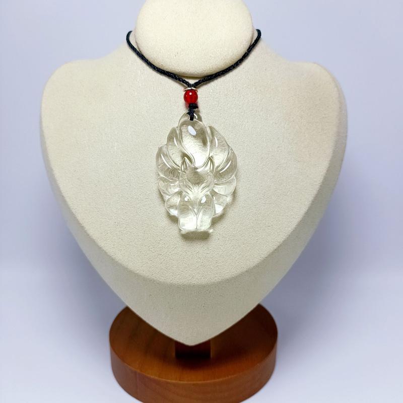 1 шт. Подвеска в виде лисы, модное ювелирное украшение, ожерелье на удачу, универсальная ручная работа, цепочка для свитера, стекло