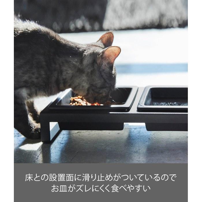 Yamazaki Pet Food Bowl Stand Set Tower Black Approx. W29xD15.5xH6cm 4207 Standard