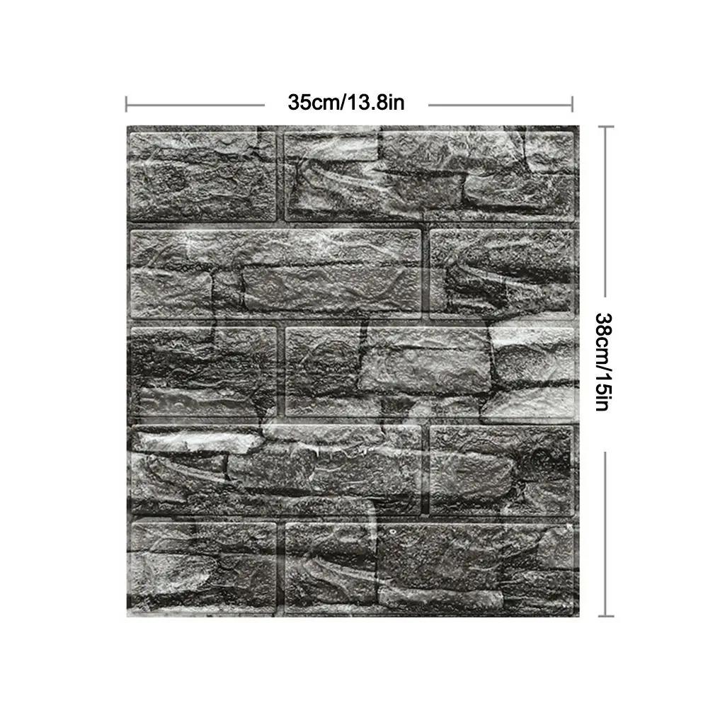 Водонепроницаемые пенные кирпичные обои Пенопластовые звукоизоляционные противоударные 3D-наклейки на стену Самоклеящиеся DIY-декали на стену