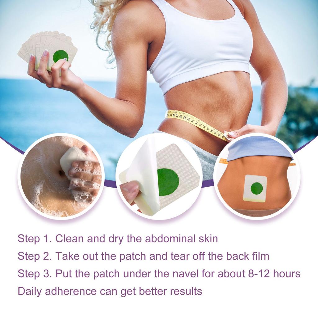 Здоровый пластырь для похудения, укрепляющая наклейка для тела, наклейка для похудения, подтягивающая кожу живота и ног, пластырь для коррекции фигуры из натуральных ингредиентов 10 шт.