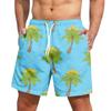 Мужские модные гавайские принты с эластичной талией, повседневные штаны для йоги, пляжные шорты