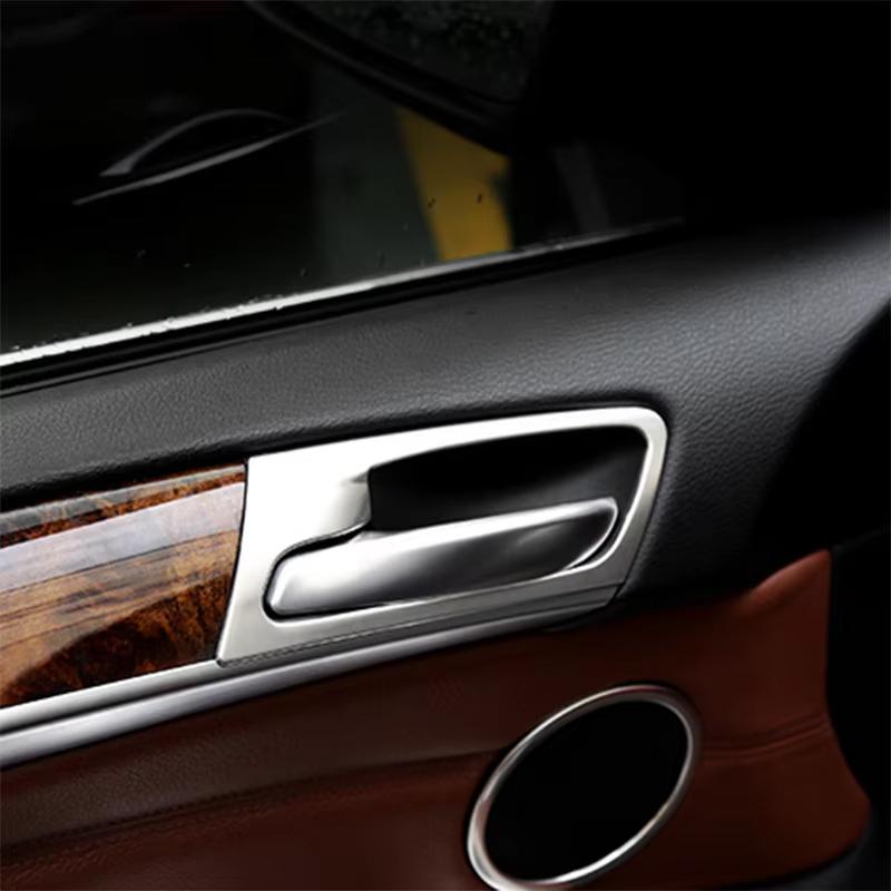 Stainless Steel Car Door Handle Frame Trim Decorative Cover For BMW X5 E70 X6 E71 Interior Doorknob Auto Accessories Sticker