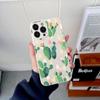 Оригинальный квадратный жидкий силиконовый чехол с милым кактусом для iPhone 14 11 12 13 Pro Max Mini X XS XR 7 8 Plus, противоударный чехол «сделай сам»
