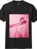 Pink Ribbon Breast Cancer Awareness T-Shirt - Minimalist Crew Neck, Unisex