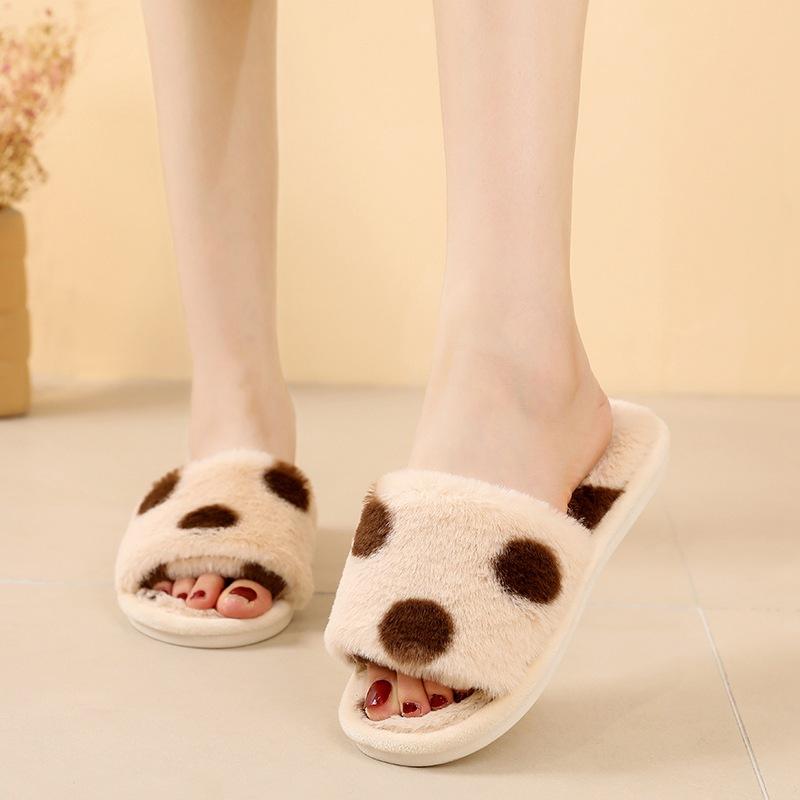 Уютные зимние тапочки для женщин Мягкие нескользящие домашние тапочки Теплые тапочки