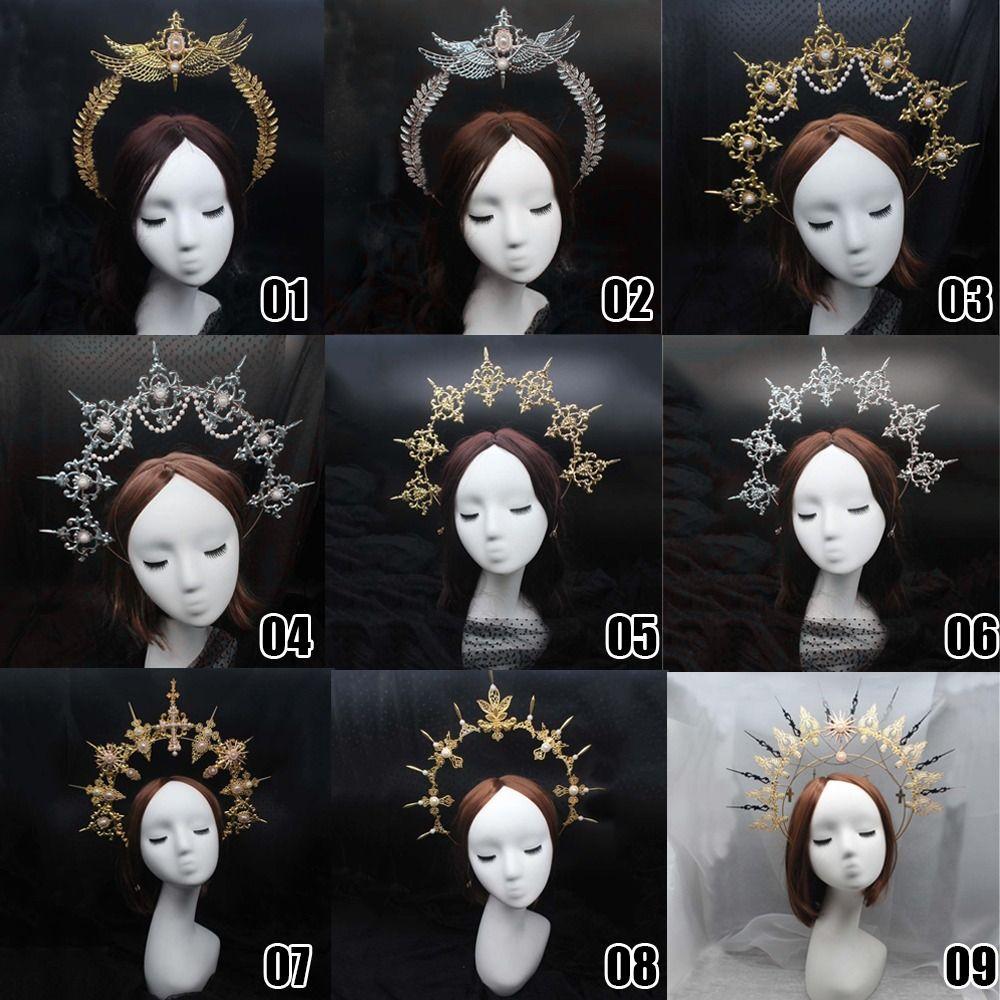 Parts Vintage Gothic Lolita Tiara Sun Goddess Headwear DIY Crown Material Kits Wedding Headpiece