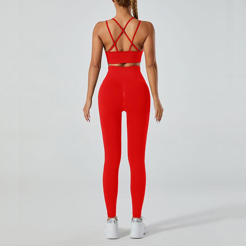 Yoga Outfit For Women With Racerback Top And Highwaist Leggings For Fitness And Yoga Practice