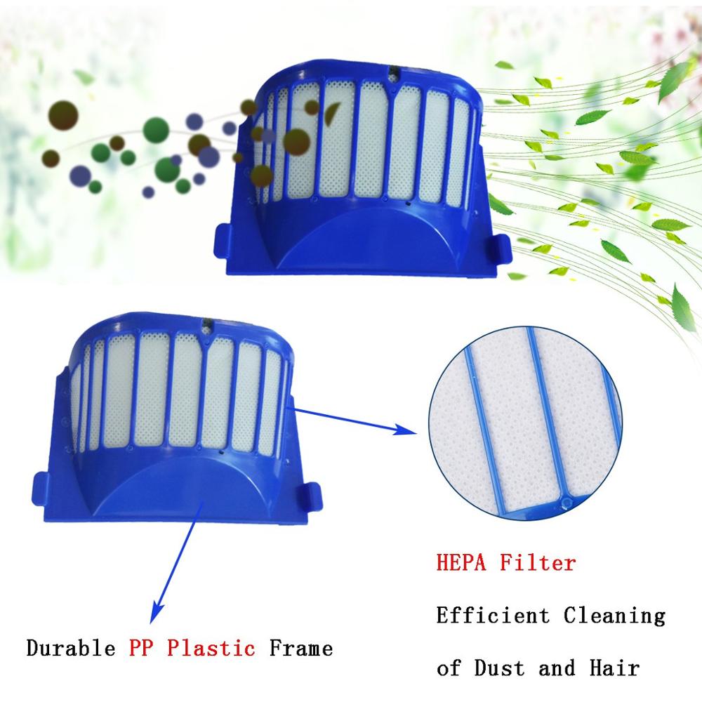 Комплект запасных частей для iRobot Roomba 600 Series 610 620 625 630 650 660 Вакуумная щетка-щетка + фильтр Aero Vac + боковая щетка