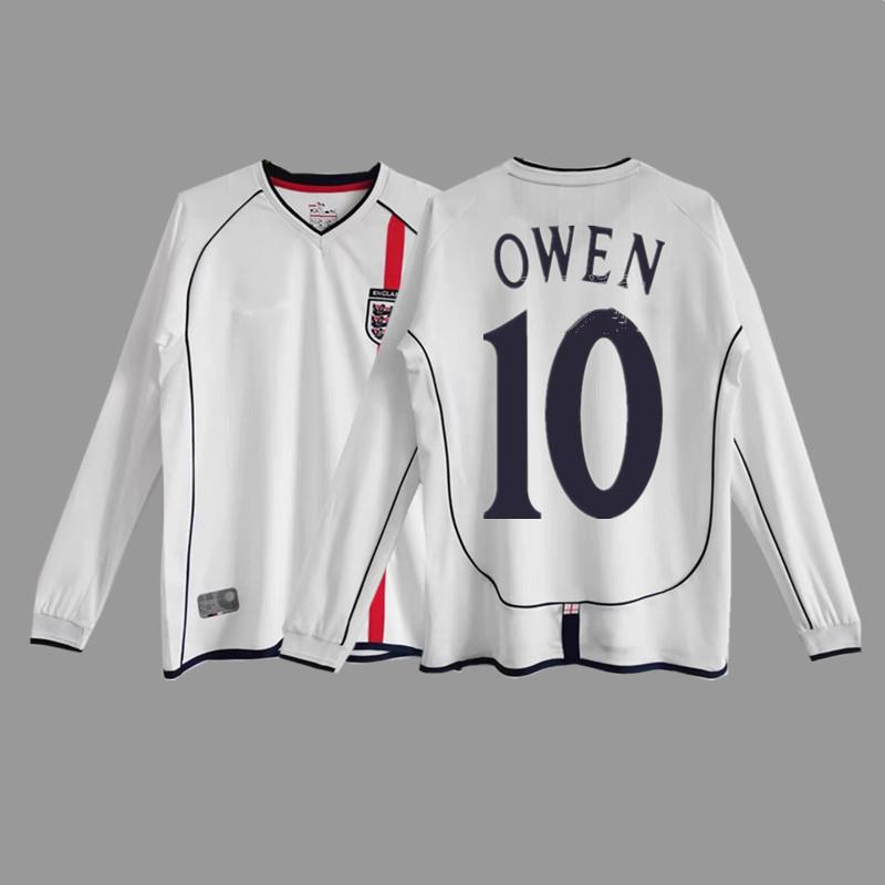 Vintage jersey Owen Rooney Beckham Lampard Gerrard classic football jersey England national team jersey
