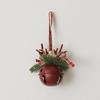 Bell Pendant Car Hanging Berry Vine Ring Bowknot Flower Wreath Decoration Christmas Imitation Antlers Pine Cone