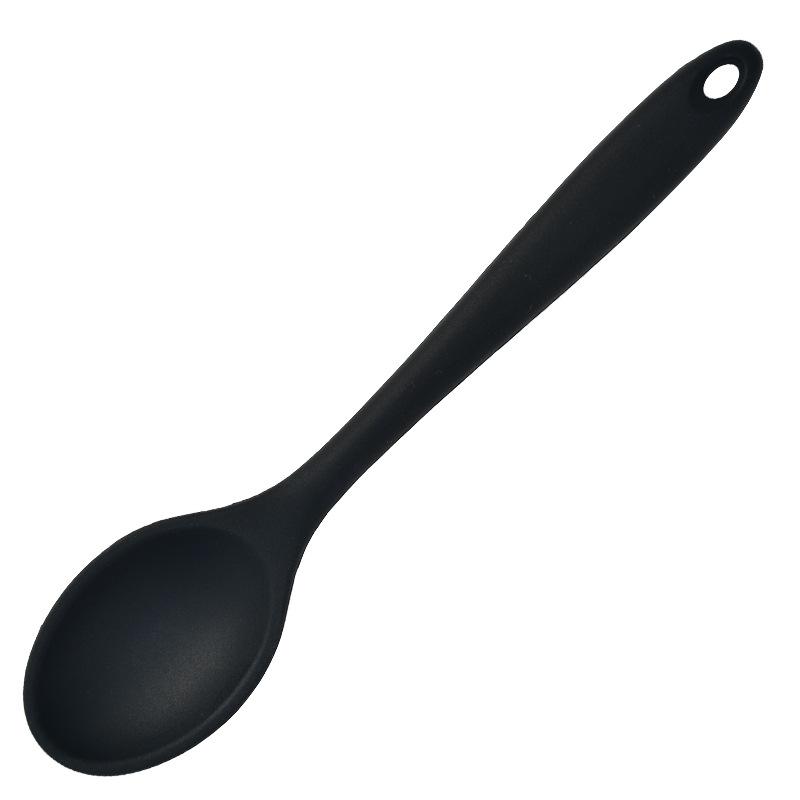 One-piece Silicone spoonHigh-temperature Resistant Cooking Denser Kitchen Utensils Small Soup Spoons Salad Spoons