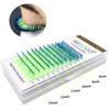 Color Grafting False Eyelashes 0.07 8-15mm Yellow, Blue, Bicolor, Bright Personality and a Few Hairs Extension Tool