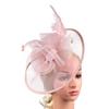Перьевой Женский Фантазийный Шляпка Сетка Коктейльная Чайная Вечеринка Головной Убор Шикарное Свадебное Украшение для Головы для Женщин