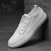 Модные мужские повседневные туфли из натуральной кожи, модные весенне-осенние трендовые кроссовки для отдыха на открытом воздухе, туфли на плоской подошве, мужские оксфорды, белые туфли для мужчин