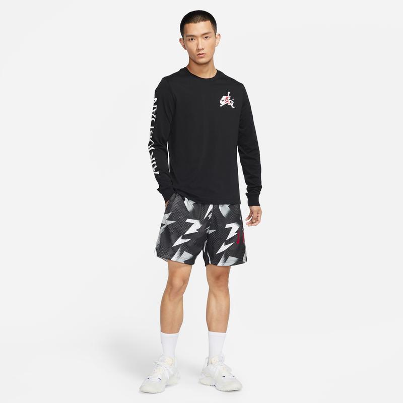 Мужская футболка с длинным рукавом и круглым вырезом с логотипом Air Jordan, черные DN1447-010