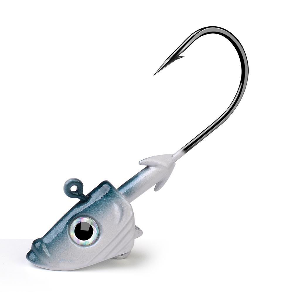 LURE Lead Head Hook Fish Head Hook Weight Soft Bait Hanging Bottom 21.5g 32.5g Glue Accessories
