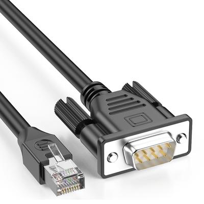 Соединительный кабель для сетевого оборудования RJ45 к DB9 RS232, кабель-адаптер с последовательным портом для подключения к серверу