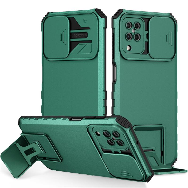 For Samsung Galaxy A12 5G Case Slide Camera Protector Armor Kickstand Hard Phone Case For Samsung A12 A 12 A12 Holder Back Cover