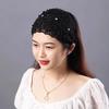 Korean Summer Pearl Lace Elastic Headband - Thin, Wide & Hollow Design Hair Accessory
