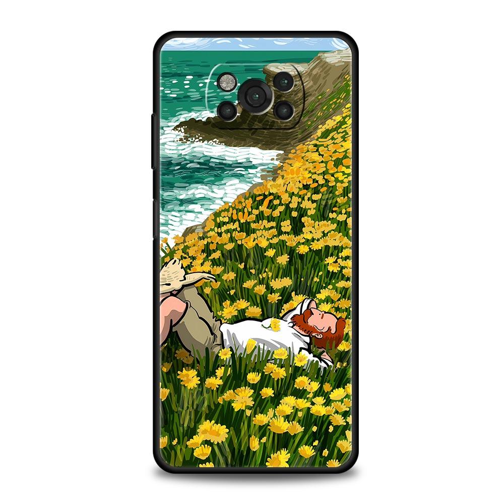 Чехол для телефона для Xiaomi Poco X6 X5 X4 Pro 5G X3 NFC F5 F4 M5 M4 M3 F3 GT C51 C50 C55 Мягкий чехол Ретро Масляная живопись Ван Гога