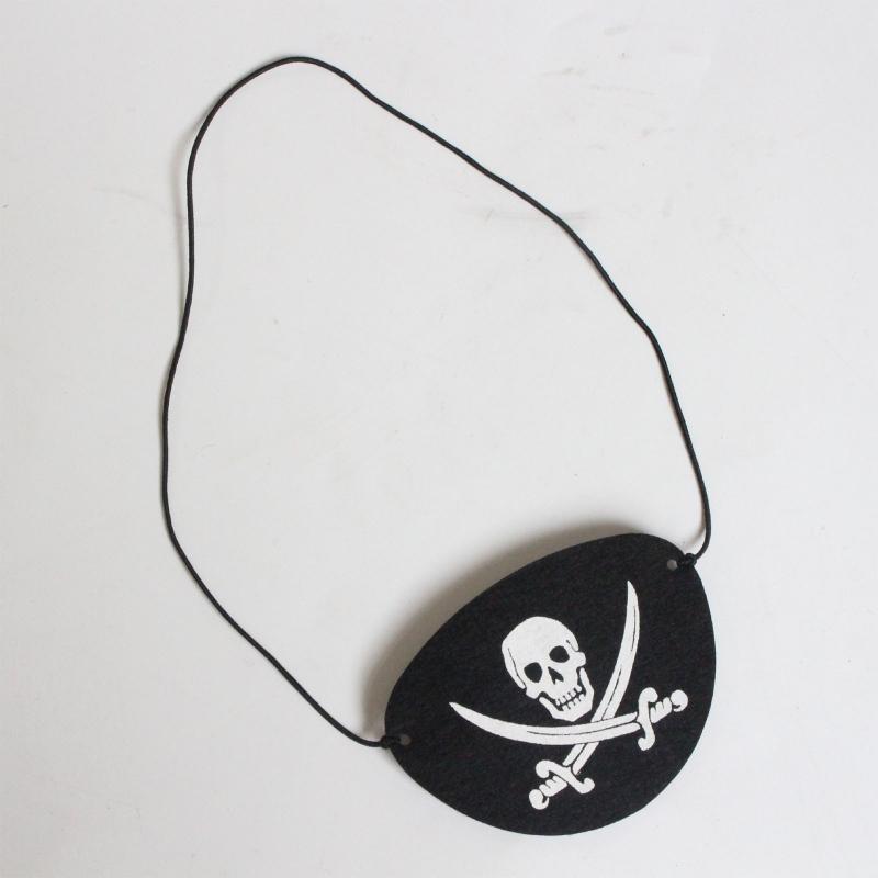 12Pcs Felt Pirate Eye Skull Eye Skeleton Captain Eye Mask Pirate Theme Decor Dropshipping