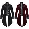 Men's Medieval Retro Christmas Tuxedo Coat - Mid-Length Punk Style
