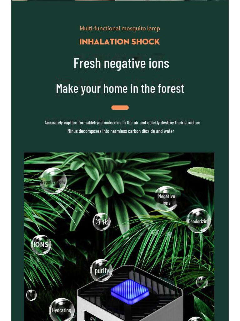 Mini UV Air Purifier: Negative Ion Sterilization & Formaldehyde Removal