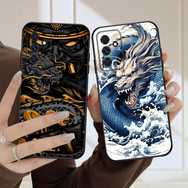Sea White Dragon For Samsung S20FE S 21 22 23 FE 24 Plus 25 Ultra Galaxy M23 32 34 35 52 53 54 55 5G silicone soft phone case