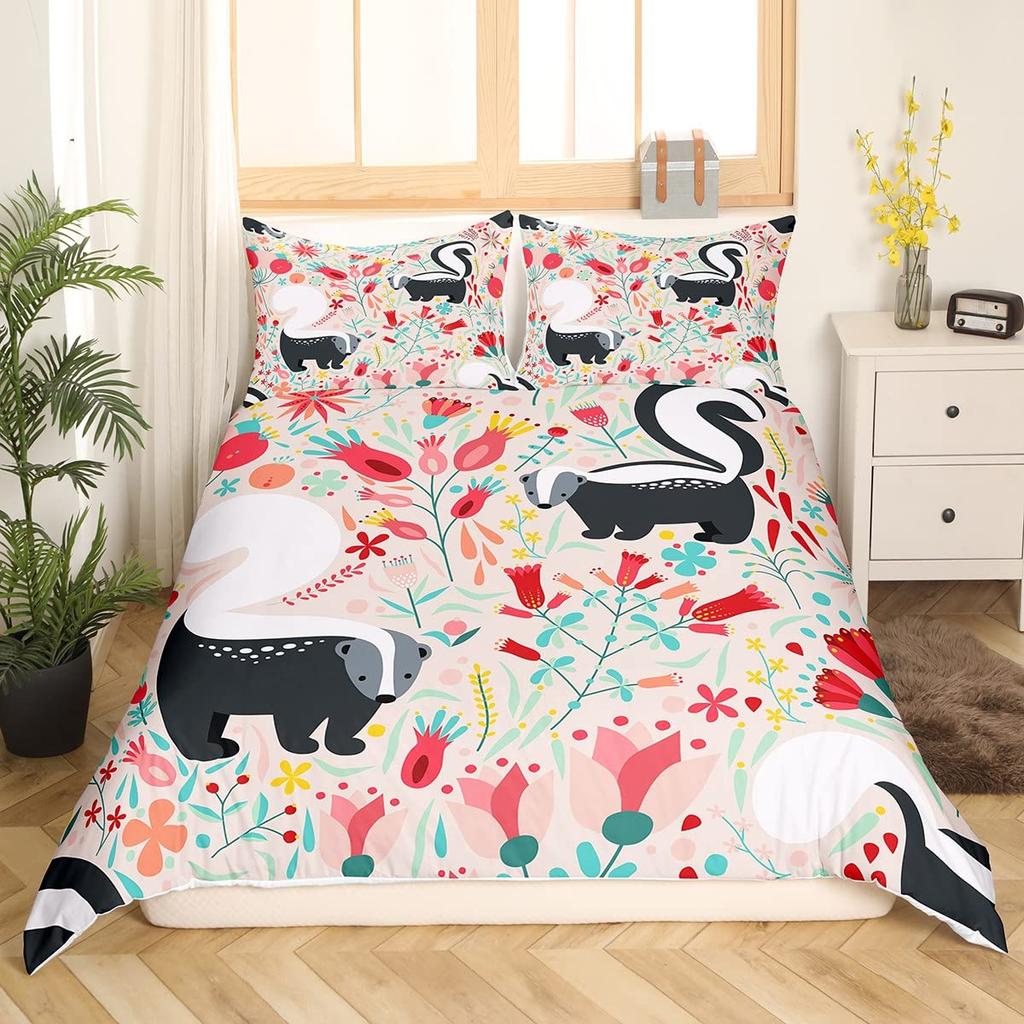 Пододеяльник с изображением лесной тематики King Queen, милый комплект постельного белья с изображением животных из мультфильмов, медведя, дерева, дикой природы, покрывало из полиэстера