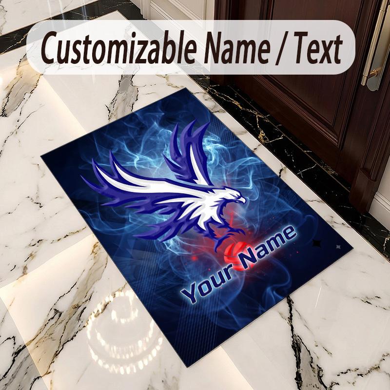 Crystal Velvet Rug Crystal Palace Print Custom Name Text Floor Mat Home Decor