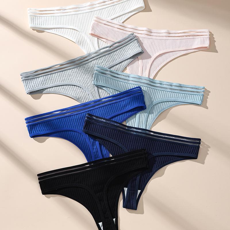 Сексуальное нижнее белье женские трусы с радужным поясом и низкой талией, утягивающие бедра, трусики-трусики из чистого хлопка с антибактериальным эффектом