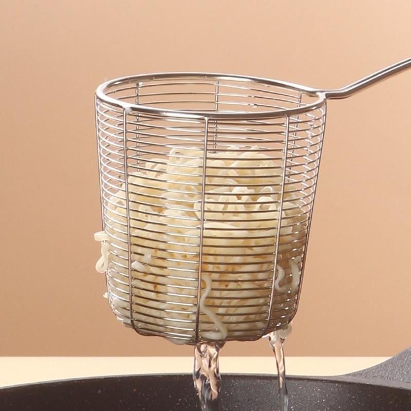 Stainless Steel Colander Deepening Skimmer Ergonomic Handle Colander Spoon Household Kitchen Cooking Accessories