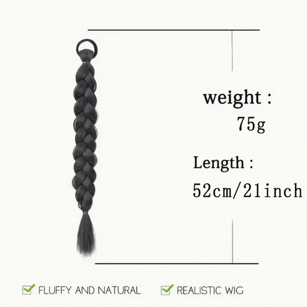 Длинный плетеный хвост с эластичными завязками для волос, синтетические наращивание волос для ежедневного использования, аксессуары для волос для вечеринок