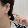 Дизайнерские серьги-клипсы с жемчужными косточками для ушей Женские серьги-клипсы Tea Cold Wind Геометрические вспышки Diamond No Ear Piercings Поддельные серьги Anti-Lost
