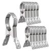 ShuaWdk Stainless Steel Clothespins, Futon Clips, Beach Chair Clips (Large Size), 12cm Pole Clips, Strong Windproof Clothespins for Hangers, Clothes D