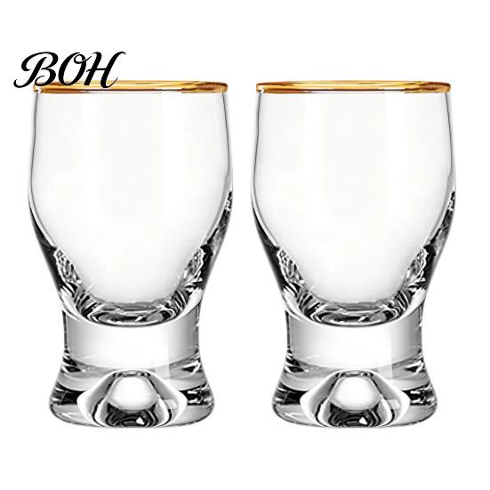 Classic Curved Drinking Glasses Mini Snifter Glass with Ergonomic Weighted Base, Crystal Clear Tasting Elegant Party Glassware Glasses, Comfortable